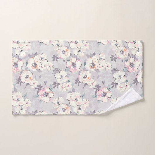 Soft roze Waterverf Patroon Bad Handdoek (Handdoek)