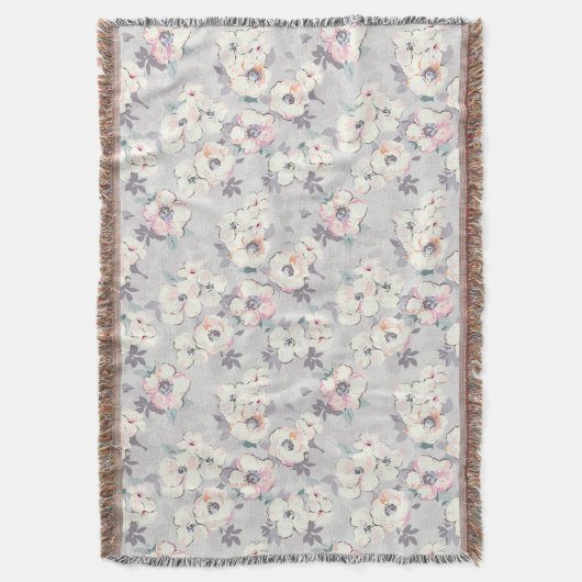 Soft roze Waterverf Patroon Deken (Voorkant Verticaal)