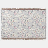 Soft roze Waterverf Patroon Deken (Voorkant)