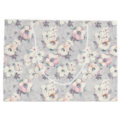 Soft roze Waterverf Patroon Groot Cadeauzakje (Achterkant)