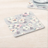 Soft roze Waterverf Patroon Kartonnen Onderzetters (Schuin)