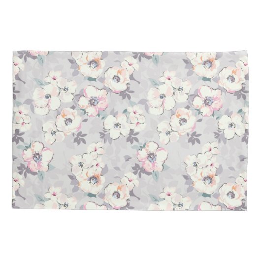 Soft roze Waterverf Patroon Kussensloop (Achterkant-Links)