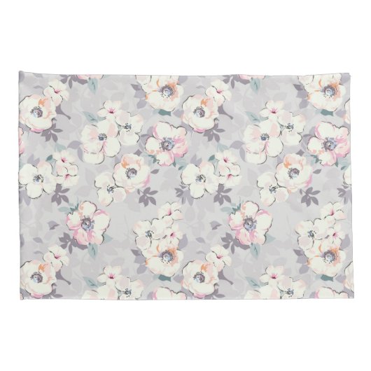 Soft roze Waterverf Patroon Kussensloop (Achterkant-Rechts)