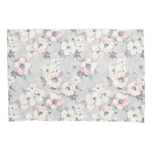 Soft roze Waterverf Patroon Kussensloop (Voorkant-Links)