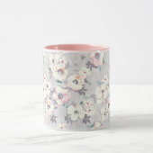 Soft roze Waterverf Patroon Mok (Midden)