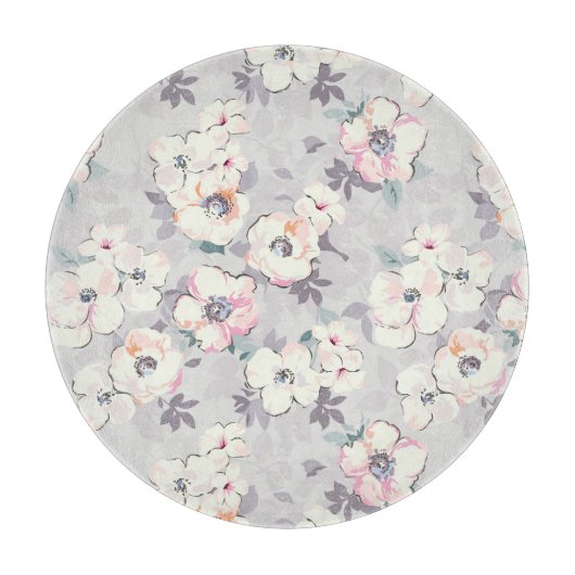 Soft roze Waterverf Patroon Snijplank (Voorkant)