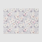 Soft roze Waterverf Patroon Tissuepapier (Voorkant)