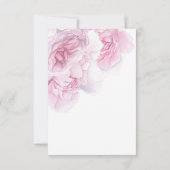 Soft roze waterverf pony bruiloft RSVP (Achterkant)