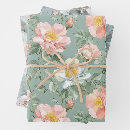 Soft Rozen serie wrapping papier vellen (In situ)