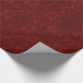 Soft Ruby Red Damask Gothic Art Print Cadeaupapier (Hoek)