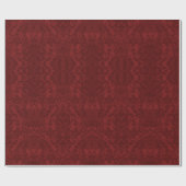Soft Ruby Red Damask Gothic Art Print Cadeaupapier (Vlak)