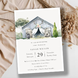 Soft Rustic Barnyard Boerderij Theme Baby shower I Bedankkaart