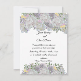 Soft Rustic Garden Flowers Weddenschap Kaart