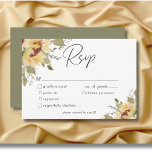 Soft Rustic Large Boho Zonnebloemen Trouwdiner RSVP Kaartje<br><div class="desc">Vier je liefde met onze boho rustieke bruiloft reactie kaart met diner keuzes, ontworpen om de perfecte toon voor uw speciale dag. Met levendige waterverf zonnebloemen in goudgeel, aardebruin en zacht groen, sierlijk gepositioneerd in tegengestelde hoeken, combineert dit ontwerp natuurlijke charme met moderne elegantie. Het strakke, eigentijdse lettertype voegt een...</div>