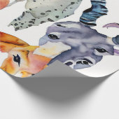 Soft Safari Waterverf Collage Cadeaupapier (Hoek)