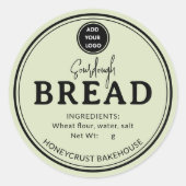 Soft Sage Bakery Sourdough Bread Label Sticker (Voorkant)