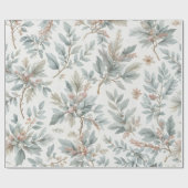 Soft Sage & Blush Floral Pattern for Any Occasion Cadeaupapier (Vlak)