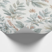 Soft Sage & Blush Floral Pattern for Any Occasion Cadeaupapier (Hoek)