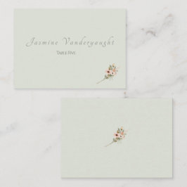 Soft Sage Botanical Wedding Escort Cards Plaatskaartje