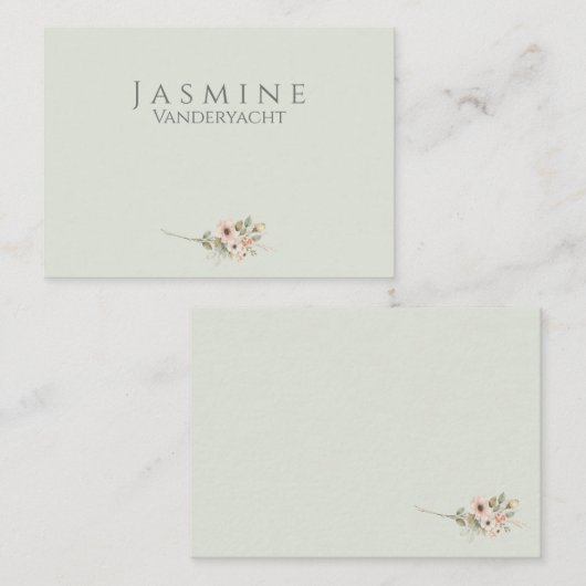 Soft Sage Botanical Wedding Place Cards Plaatskaartje (Voorkant / Achterkant)