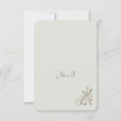 Soft Sage Botanical Wedding RSVP (Achterkant)