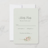 Soft Sage Botanical Wedding RSVP (Voorkant)