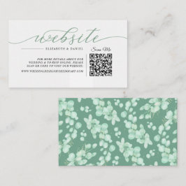 Soft Sage Eucalyptus Clean QR Code Weddenschap Web Informatiekaartje