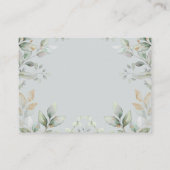 Soft Sage Gold Herfst Greenery Pumpkin Wedding RSV Informatiekaartje (Achterkant)