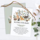 Soft Sage Green Australian Animals Books for Baby Informatiekaartje