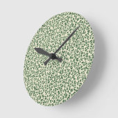 Soft Sage Green Botanical Leaf Foliage Pattern Ronde Klok (Hoek)