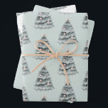 Soft Sage Green Christmas Blush Tree Ornament Inpakpapier Vel<br><div class="desc">Soft Sage Green met Blush Pink kerstboom Ornamenten</div>