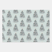 Soft Sage Green Christmas Blush Tree Ornament Inpakpapier Vel (Voorkant)