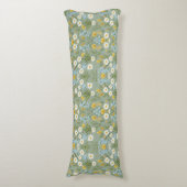 Soft Sage Green Daisy Meadow Floral Pattern Lichaamskussen (Voorkant Verticaal)