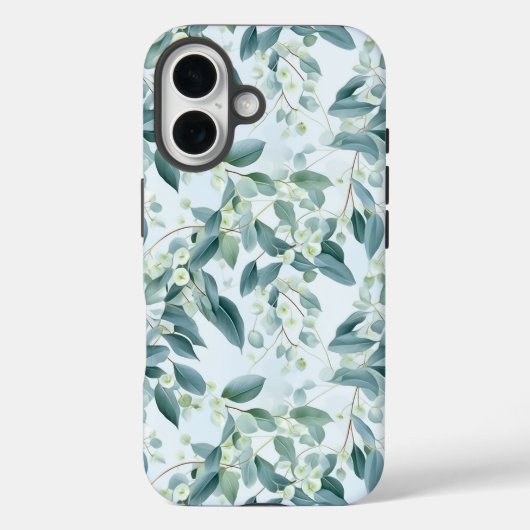 Soft Sage Green Eucalyptus Aquarel-stijl Case-Mate iPhone Case (Achterkant)