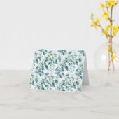 Soft Sage Green Eucalyptus Aquarel-stijl Kaart (Gele Bloem)