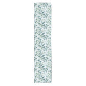 Soft Sage Green Eucalyptus Aquarel-stijl Korte Tafelloper (Voorkant)