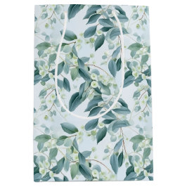 Soft Sage Green Eucalyptus Aquarel-stijl Medium Cadeauzakje