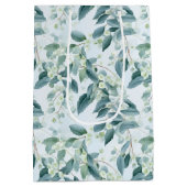 Soft Sage Green Eucalyptus Aquarel-stijl Medium Cadeauzakje (Achterkant)