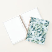 Soft Sage Green Eucalyptus Aquarel-stijl Notitieboek (Binnen)