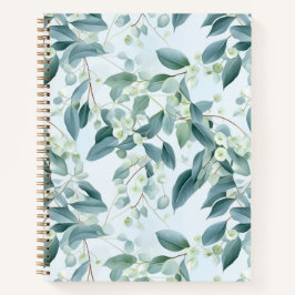 Soft Sage Green Eucalyptus Aquarel-stijl Notitieboek