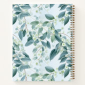 Soft Sage Green Eucalyptus Aquarel-stijl Notitieboek (Achterkant)