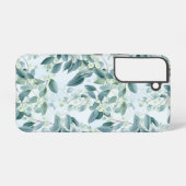 Soft Sage Green Eucalyptus Aquarel-stijl Samsung Galaxy Hoesje (Achterkant horizontaal)