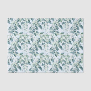 Soft Sage Green Eucalyptus Aquarel-stijl Tissuepapier