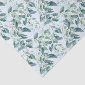 Soft Sage Green Eucalyptus Aquarel-stijl Tissuepapier (Detail)