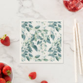 Soft Sage Green Eucalyptus Watercolor-style papier Servet (Insitu)