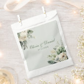 Soft Sage Green Floral Wedding Favor Bag Bedankzakje (Geknipt)