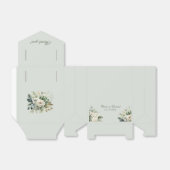 Soft Sage Green Floral Wedding Favor Box Bedankdoosjes (Uitgevouwen)