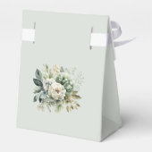 Soft Sage Green Floral Wedding Favor Box Bedankdoosjes (Achterkant)