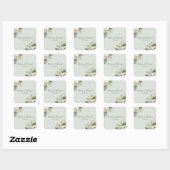 Soft Sage Green Floral Wedding Sticker (Vel)