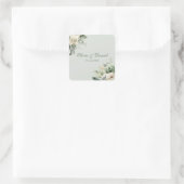 Soft Sage Green Floral Wedding Sticker (Tas)